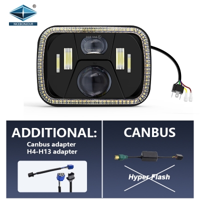 NBJ-012-BL 5x7 Rectangle led headlight 55W